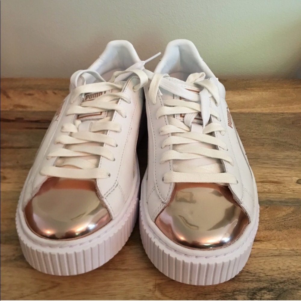 Puma white sneakers rose tip
